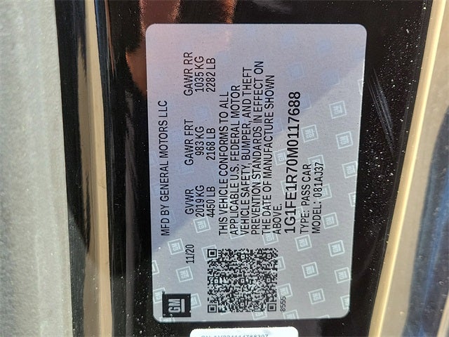 2021 Chevrolet Camaro SS 1SS