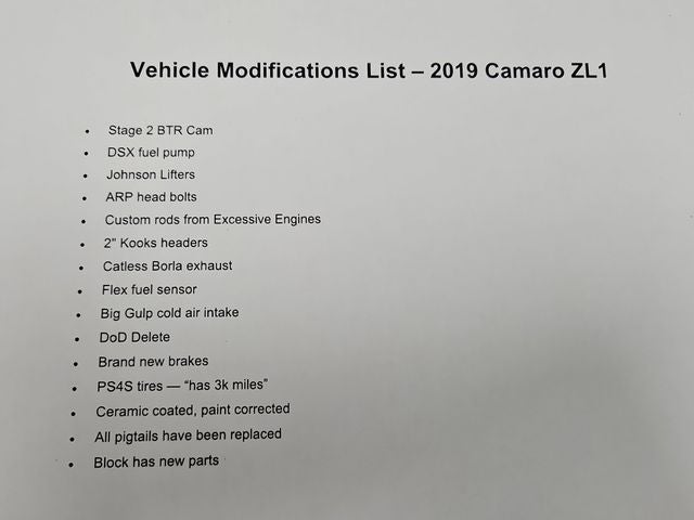 2019 Chevrolet Camaro ZL1