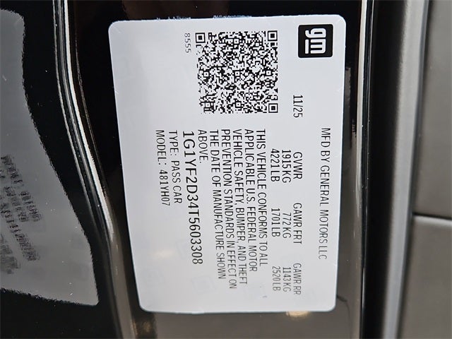 2026 Chevrolet Corvette Z06 3LZ