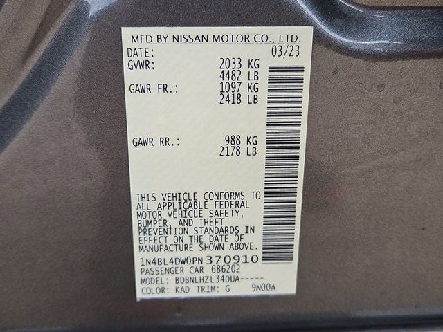 2023 Nissan Altima 2.5 SV