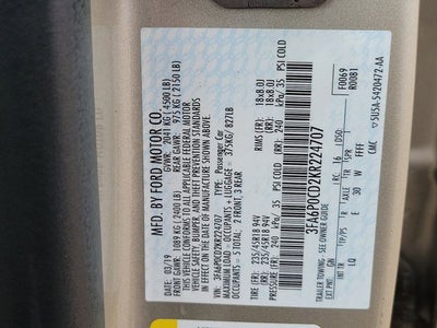 2019 Ford Fusion SEL
