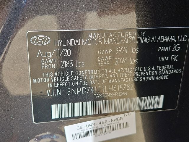 2020 Hyundai Elantra SE