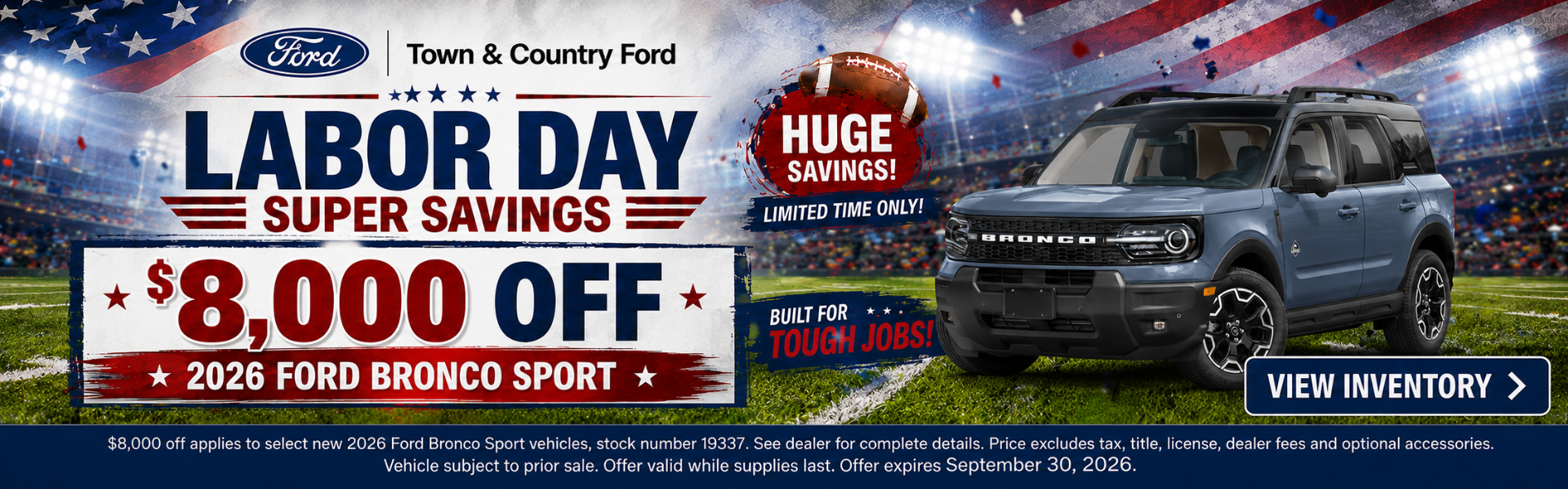 Town & Country Ford September Incentives