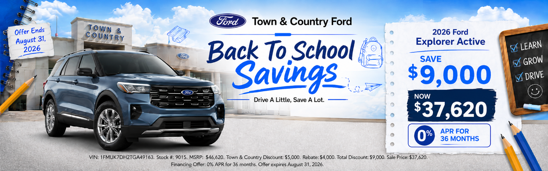 Town & Country Ford August Incentives