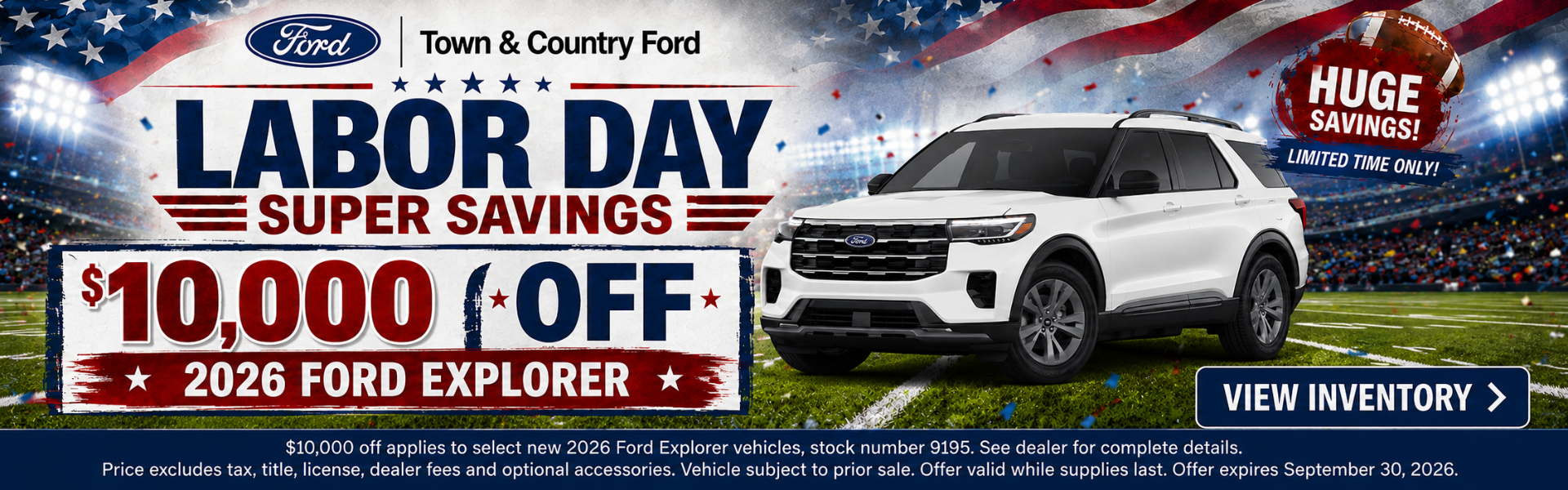 Town & Country Ford September Incentives
