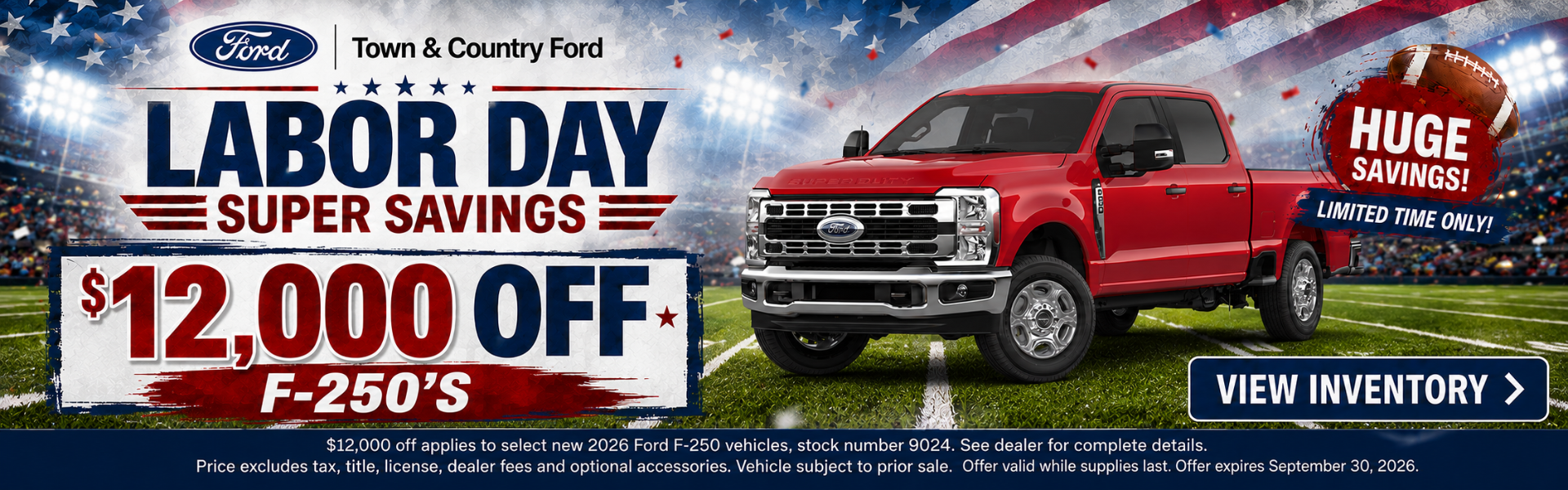 Town & Country Ford September Incentives