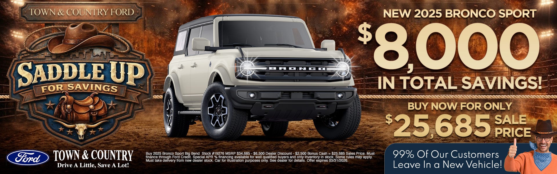 NEW 2025 BRONCO SPORT $8,000 IN TOTAL SAVINGS