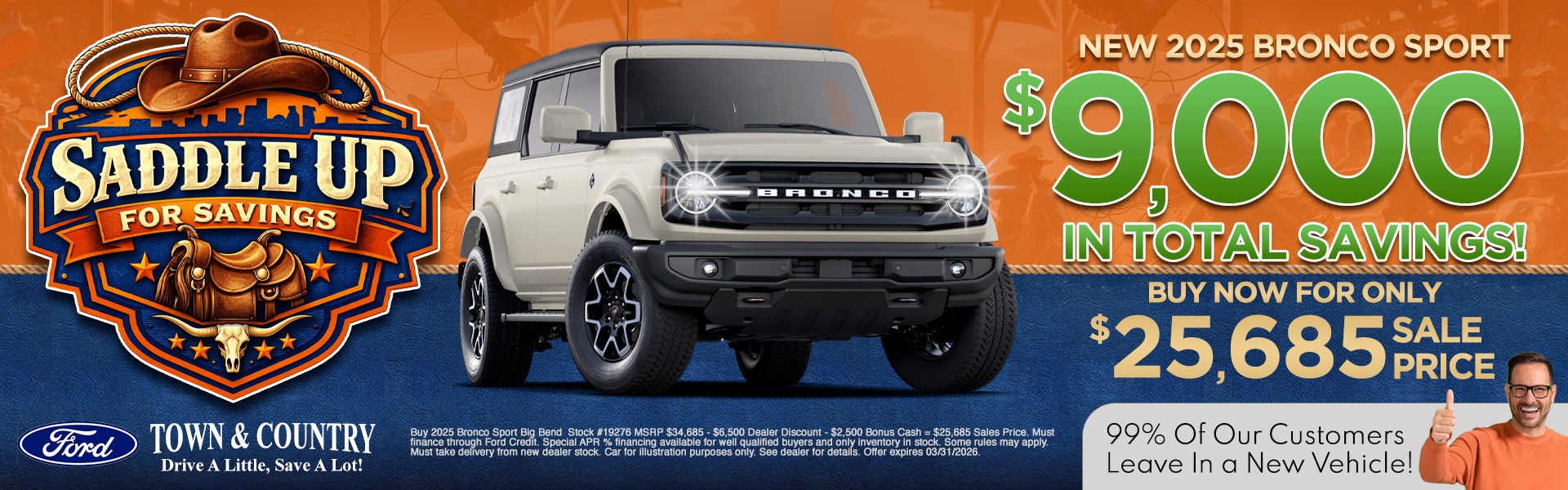 NEW 2025 BRONCO SPORT $9,000 IN TOTAL SAVINGS
