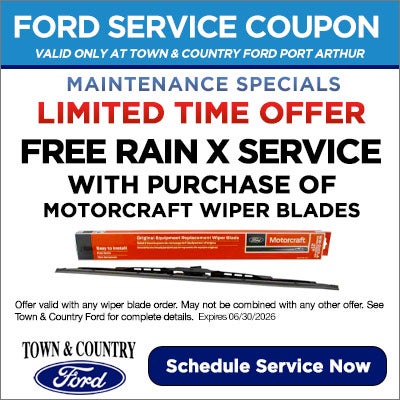 FREE RAIN X SERVICE WITH PURCHASE OF MOTORCRAFT WIPER BLADES